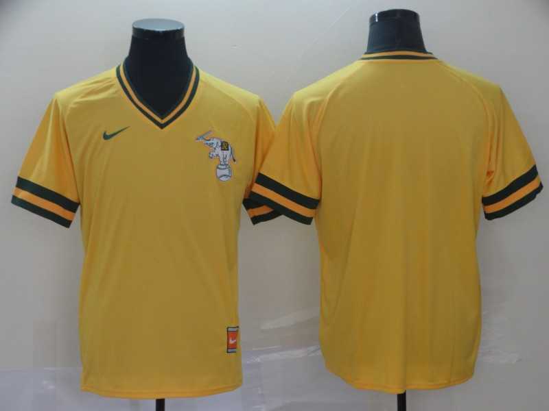 Athletics Blank Yellow Throwback Jersey (1),We sell and wholesale Athletics Blank Yellow Throwback Jersey (1) on line form chian!